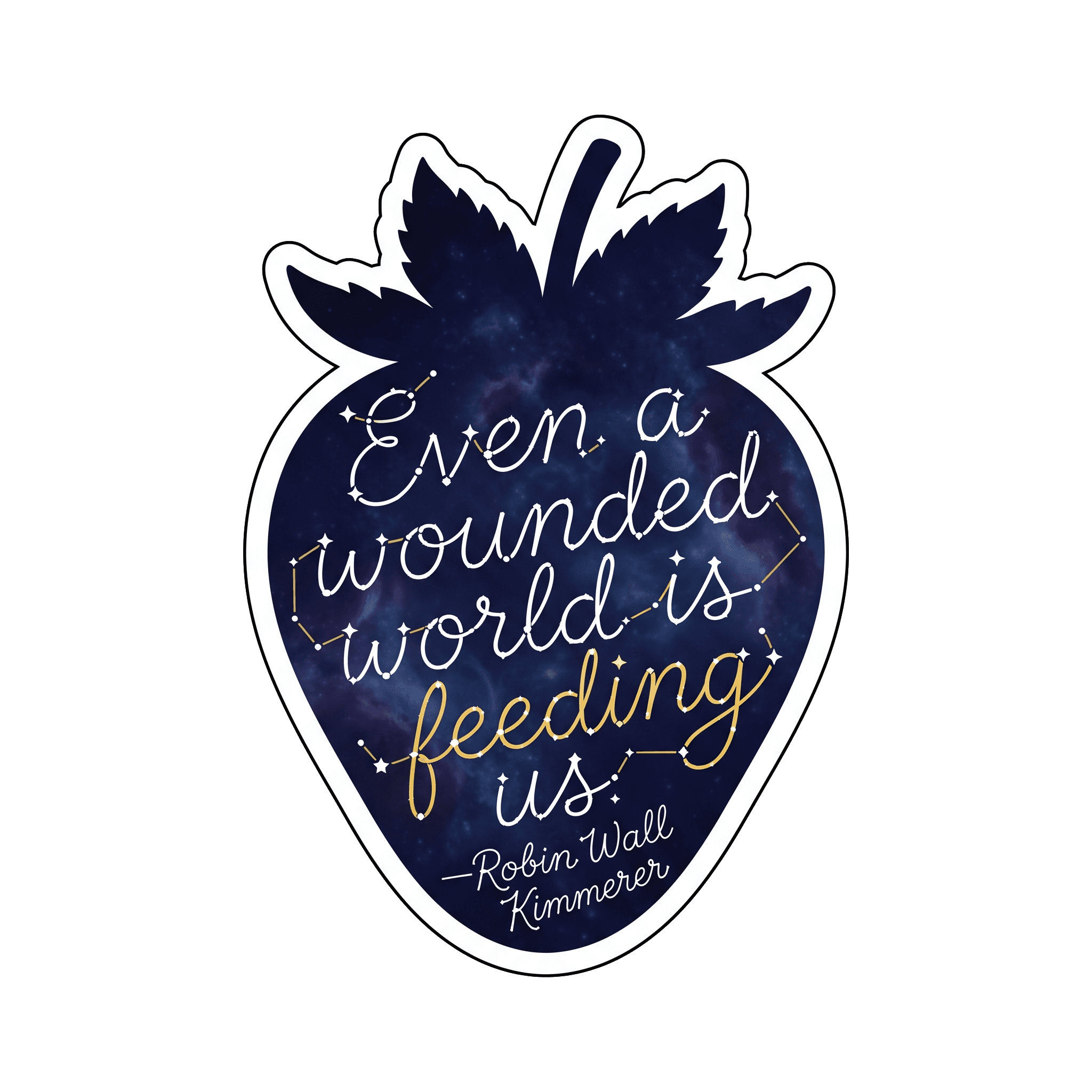 Wounded World Ecological Quote Sticker