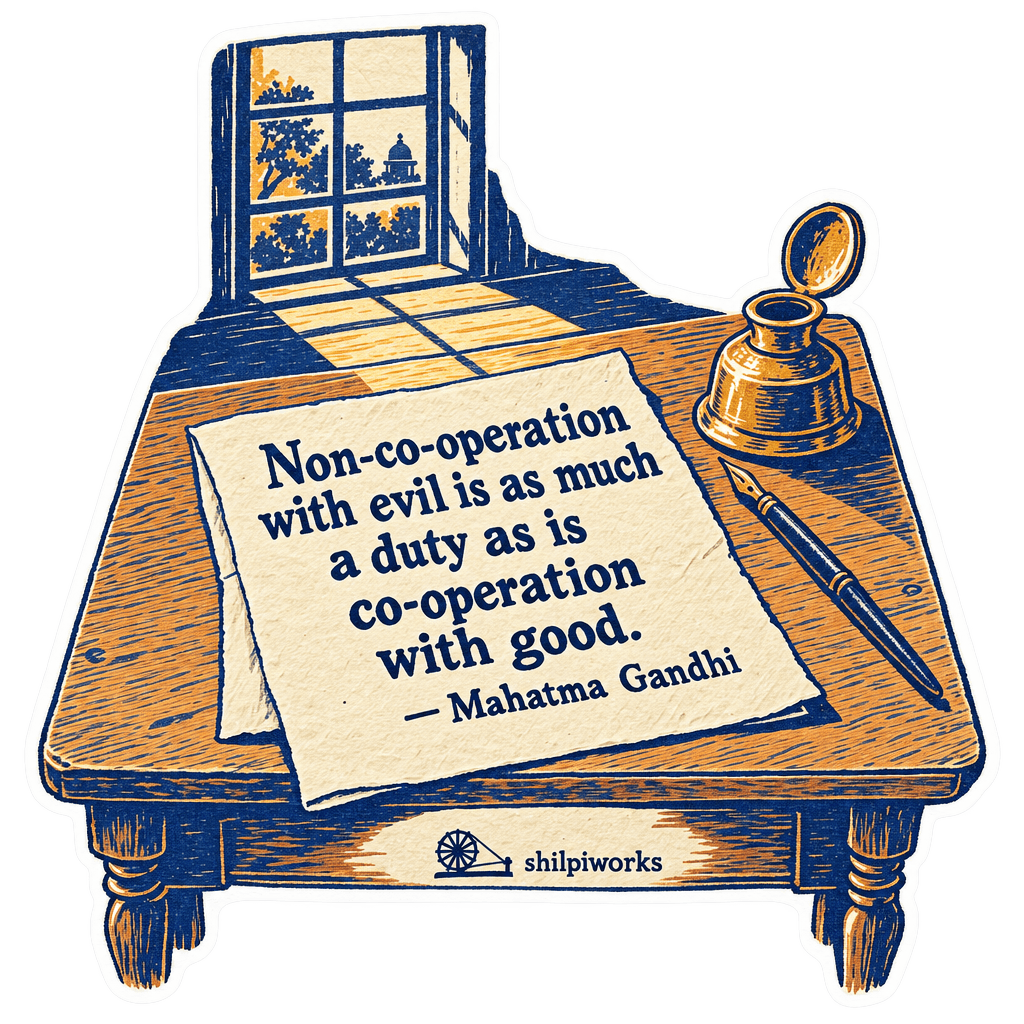 Gandhi Moral Duty Quote Sticker
