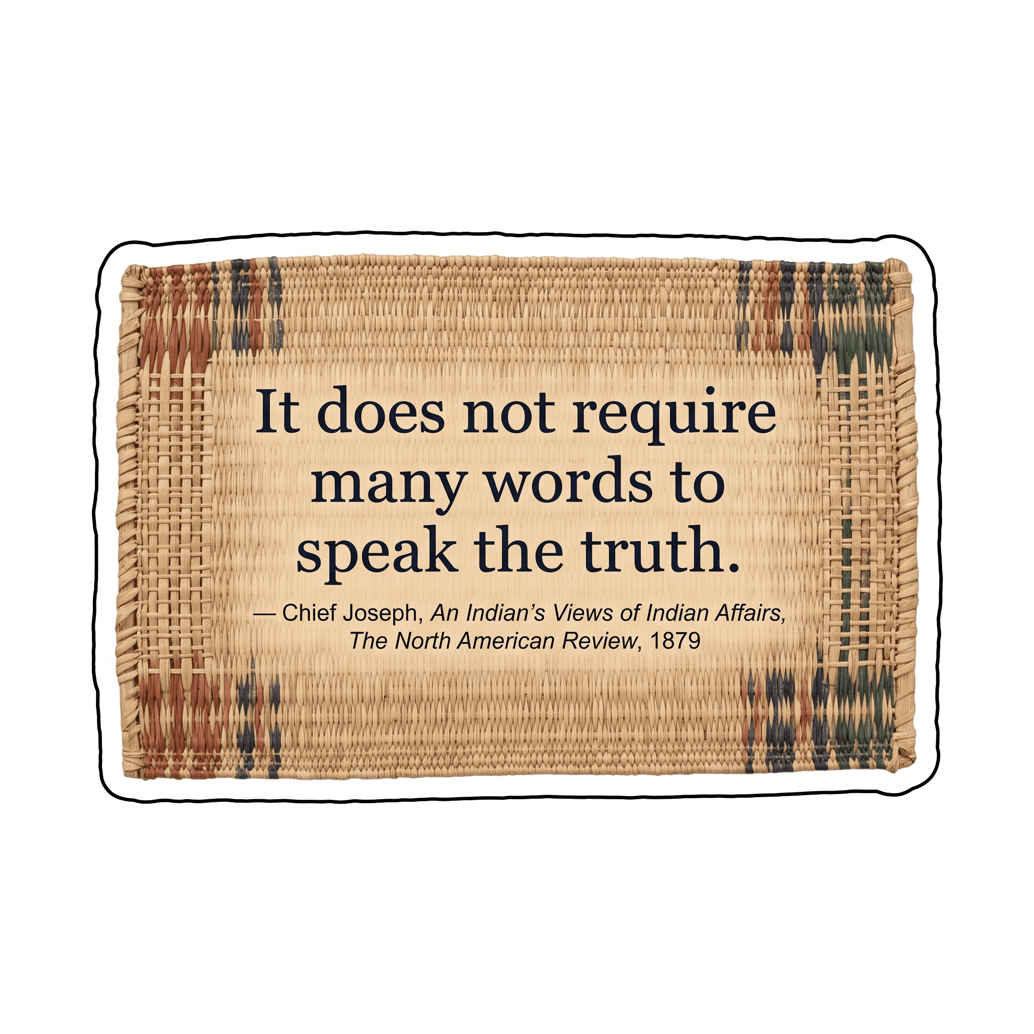 Chief Joseph Truth Woven