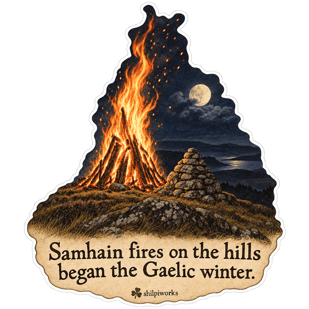Samhain fires on the hills began the Gaelic winter.