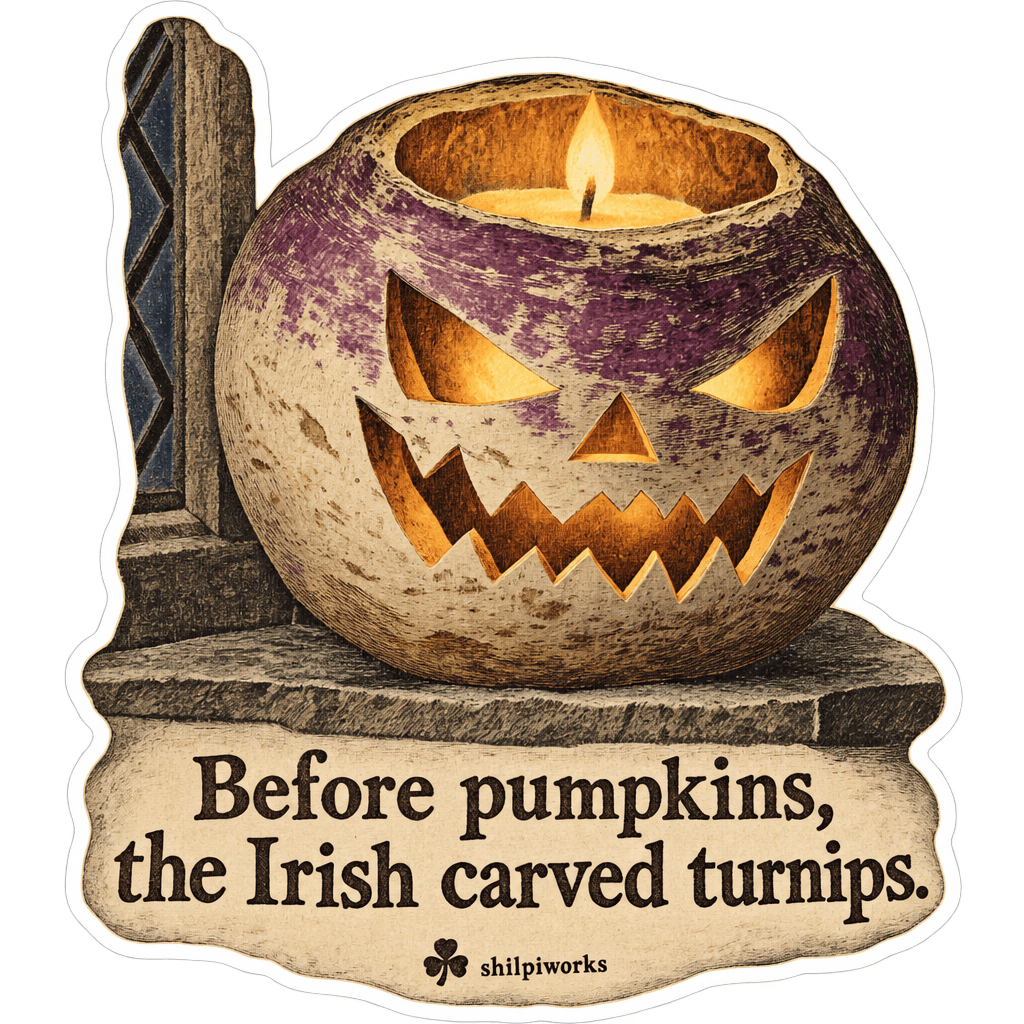 Before pumpkins, the Irish carved turnips.