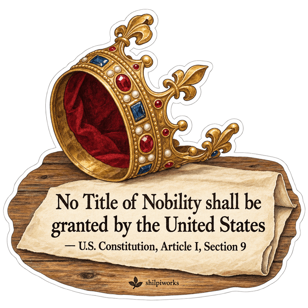 No Title of Nobility shall be granted by the United States