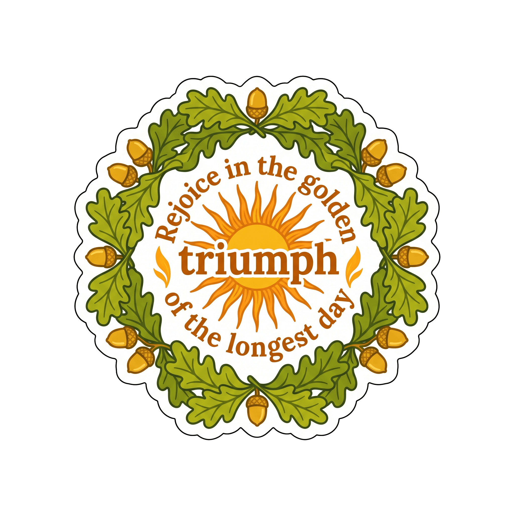 Oak King's Golden Triumph Sticker