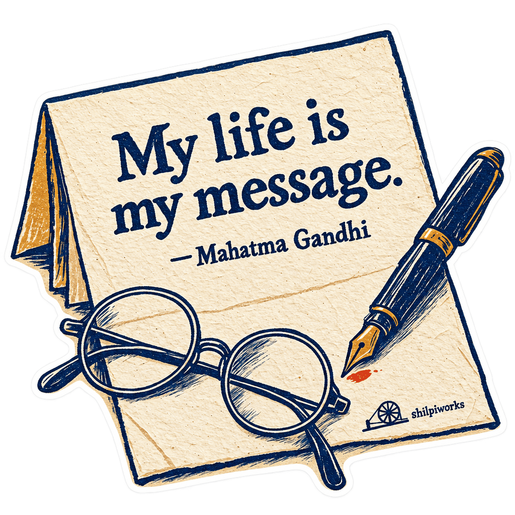 Living Truth Gandhi Quote Sticker