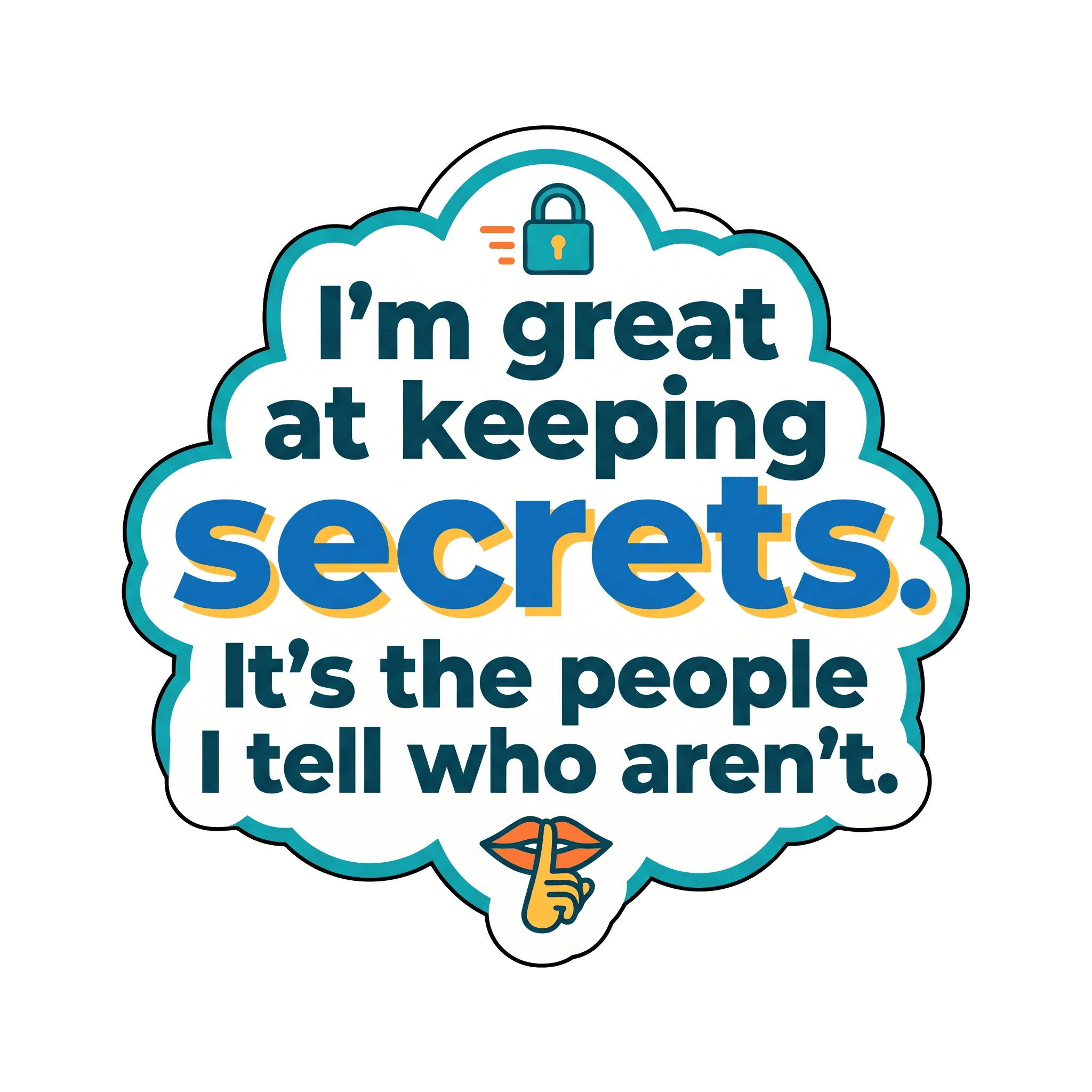 Secret Keeper Witty Twist Sticker