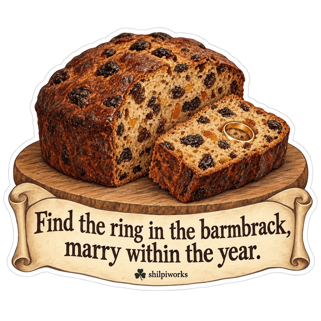 Find the ring in the barmbrack, marry within the year.