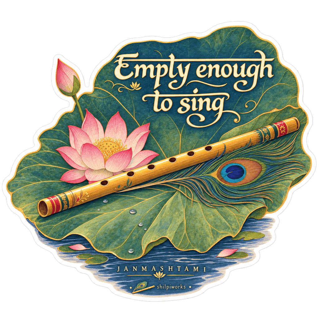 Empty Enough to Sing Quote Sticker