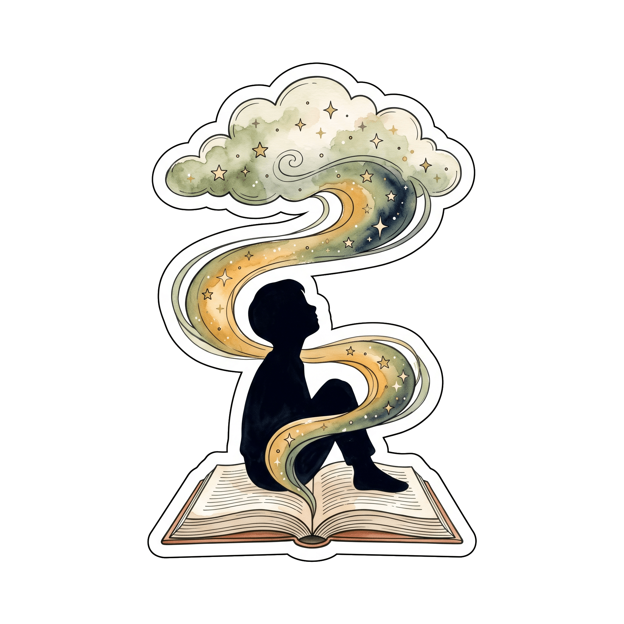 Imagination Unfolds: Book, Child & Starlight Dreams