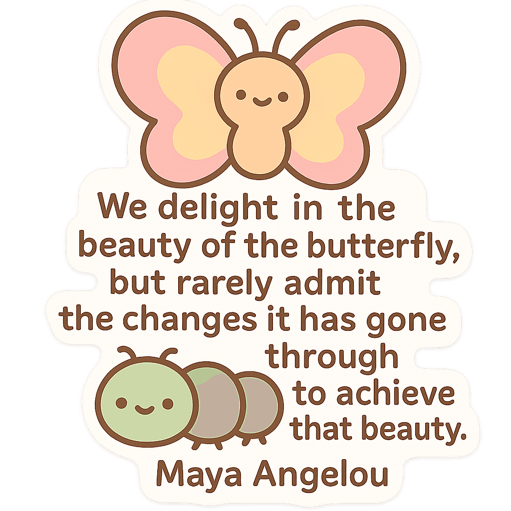 Maya Angelou Butterfly Quote Graphic
