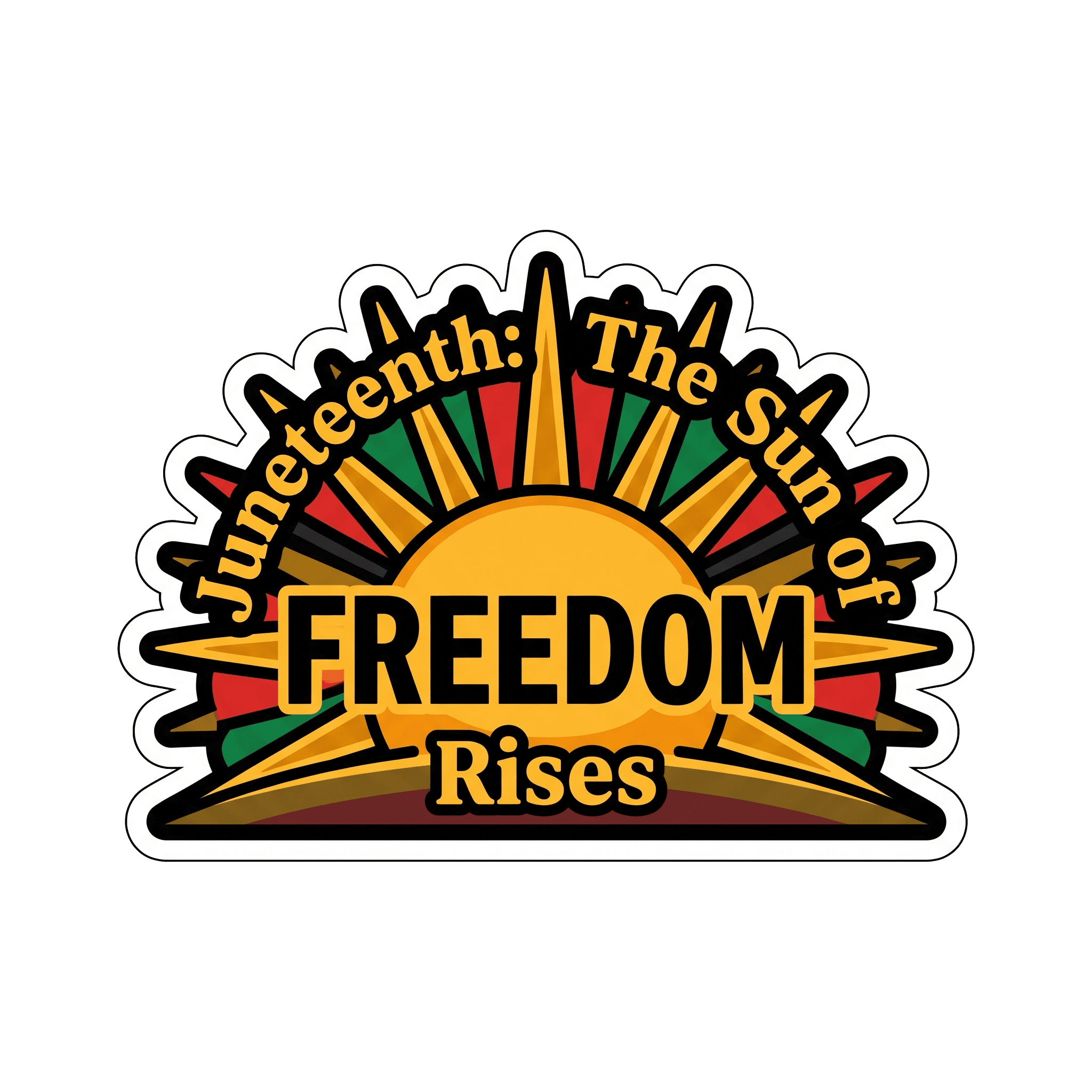 Juneteenth: Sun of Freedom Sticker