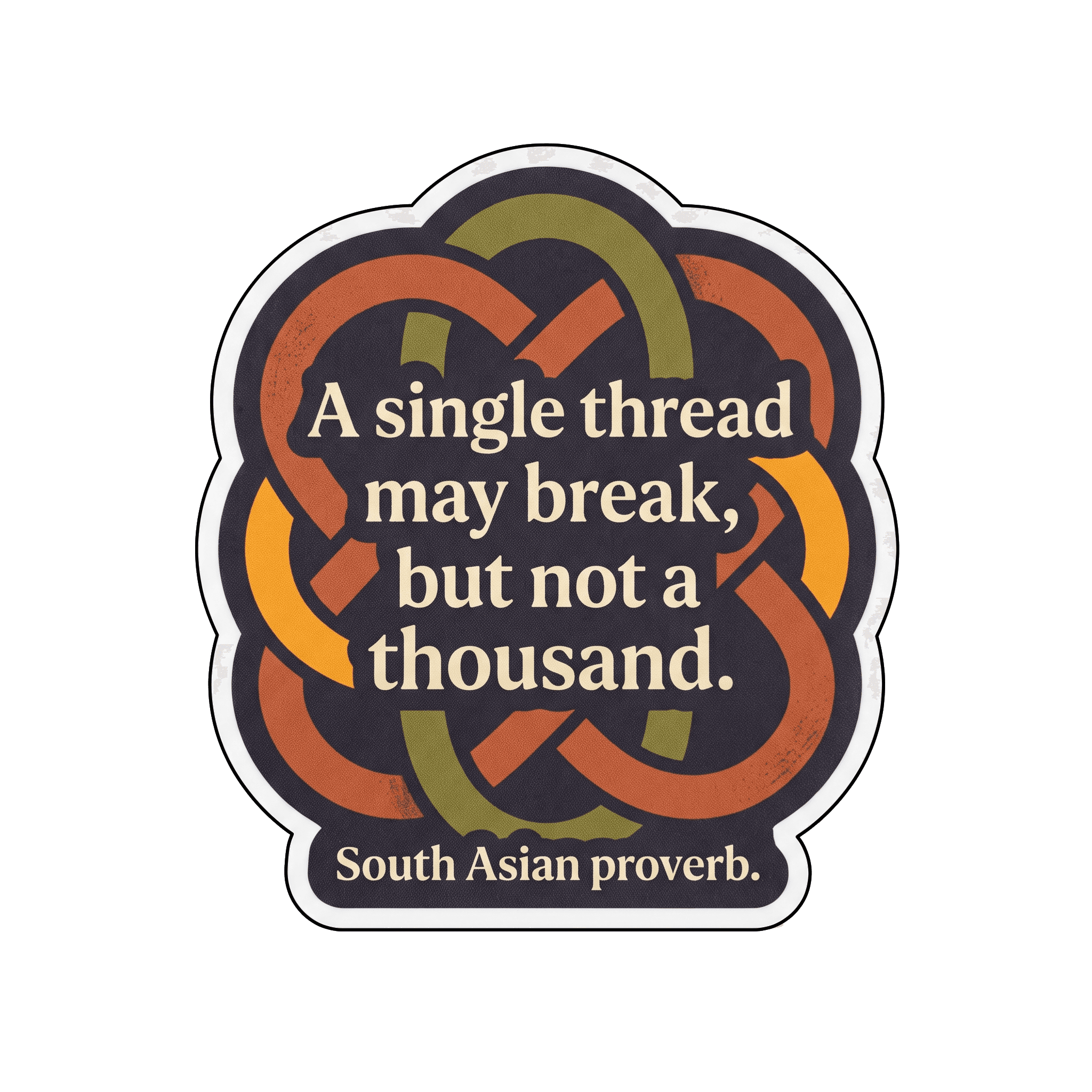 Woven Strength Proverb Sticker