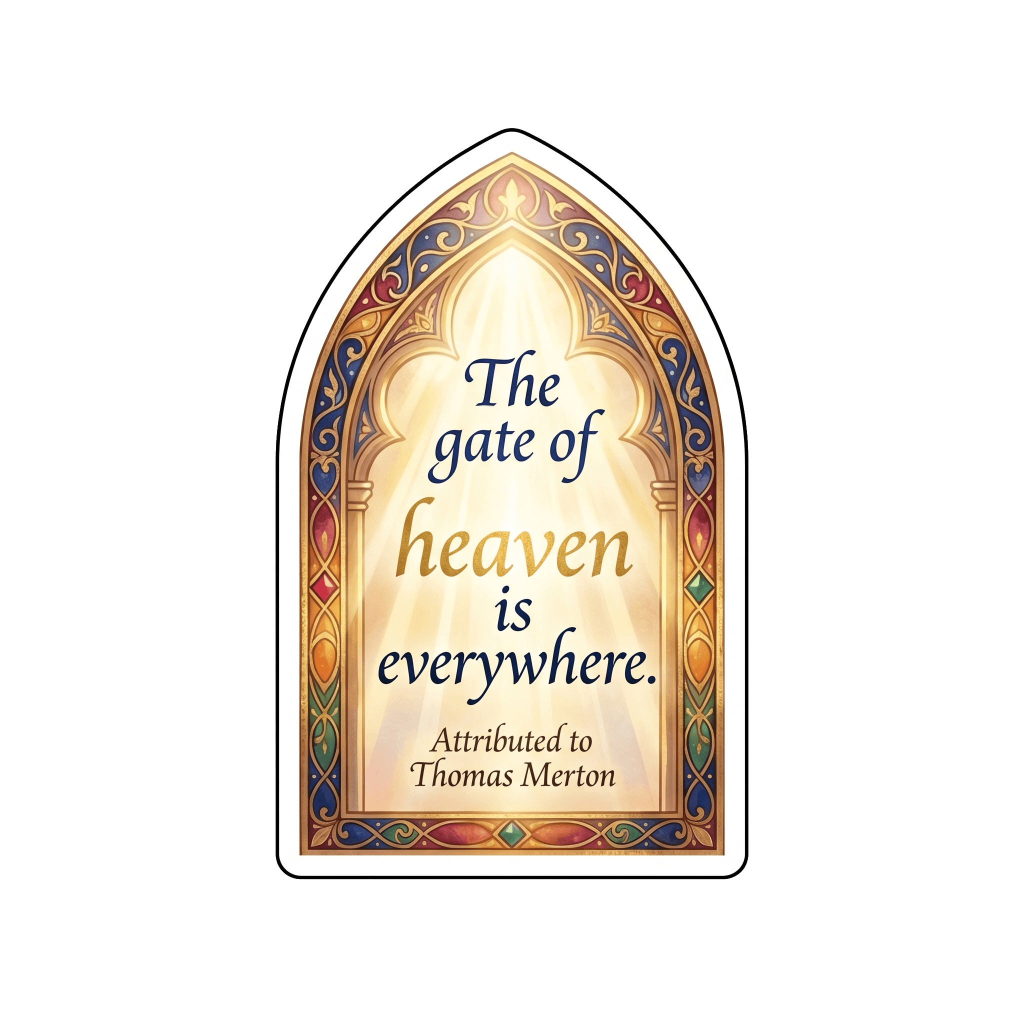 Merton's Everywhere Heaven Sticker