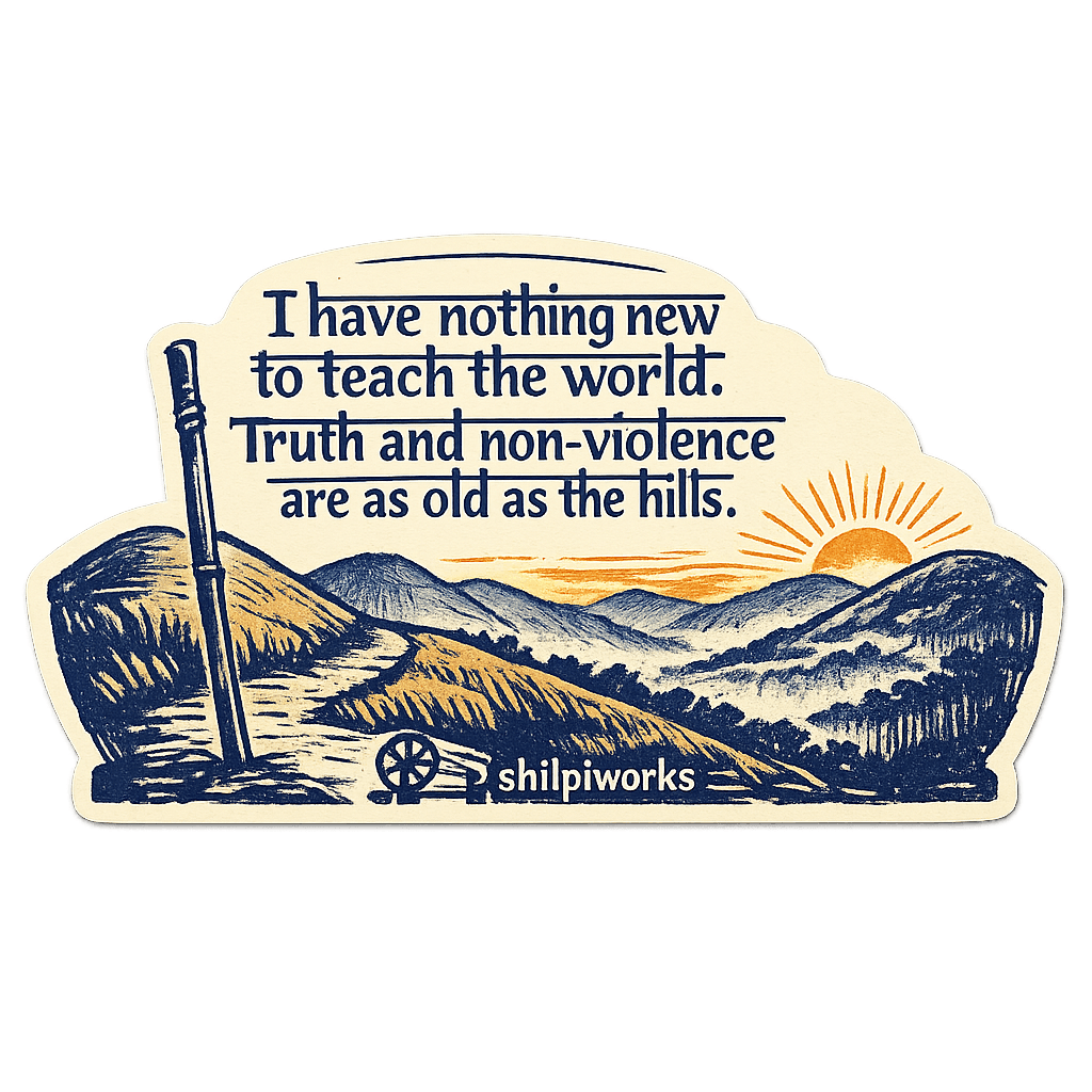 Timeless Truth Gandhi Quote Sticker