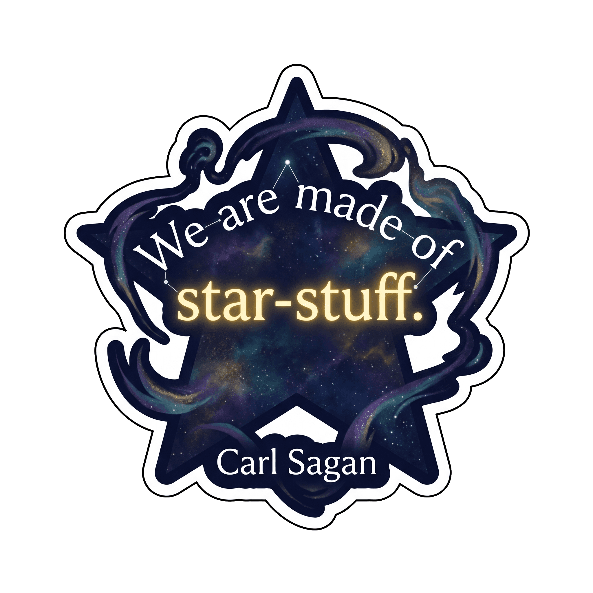Carl Sagan Star-Stuff Cosmic Sticker