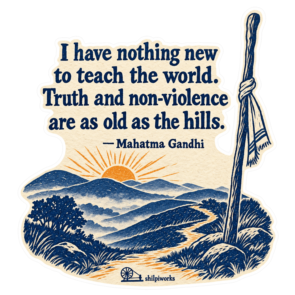 Timeless Truth Gandhi Quote Sticker