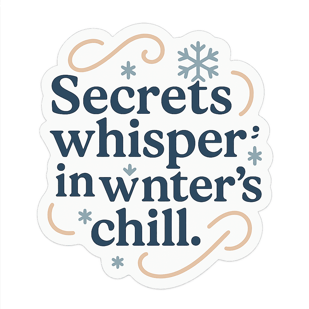 Secrets Whisper Winter Quote Art Piece