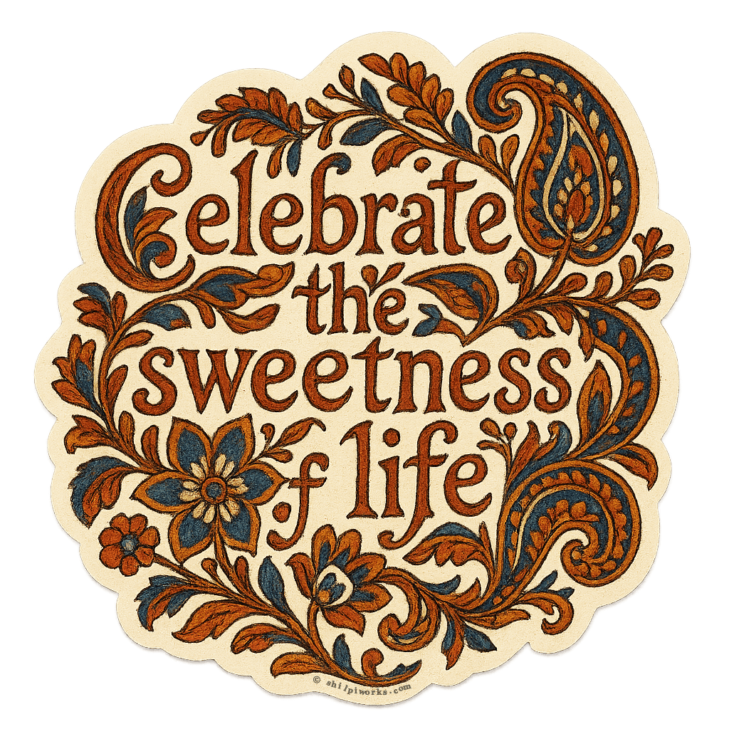 Rumi's Celebrate Life Botanical Scroll
