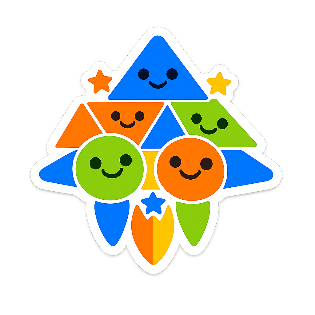 Joyful Geometric Friends Ascent