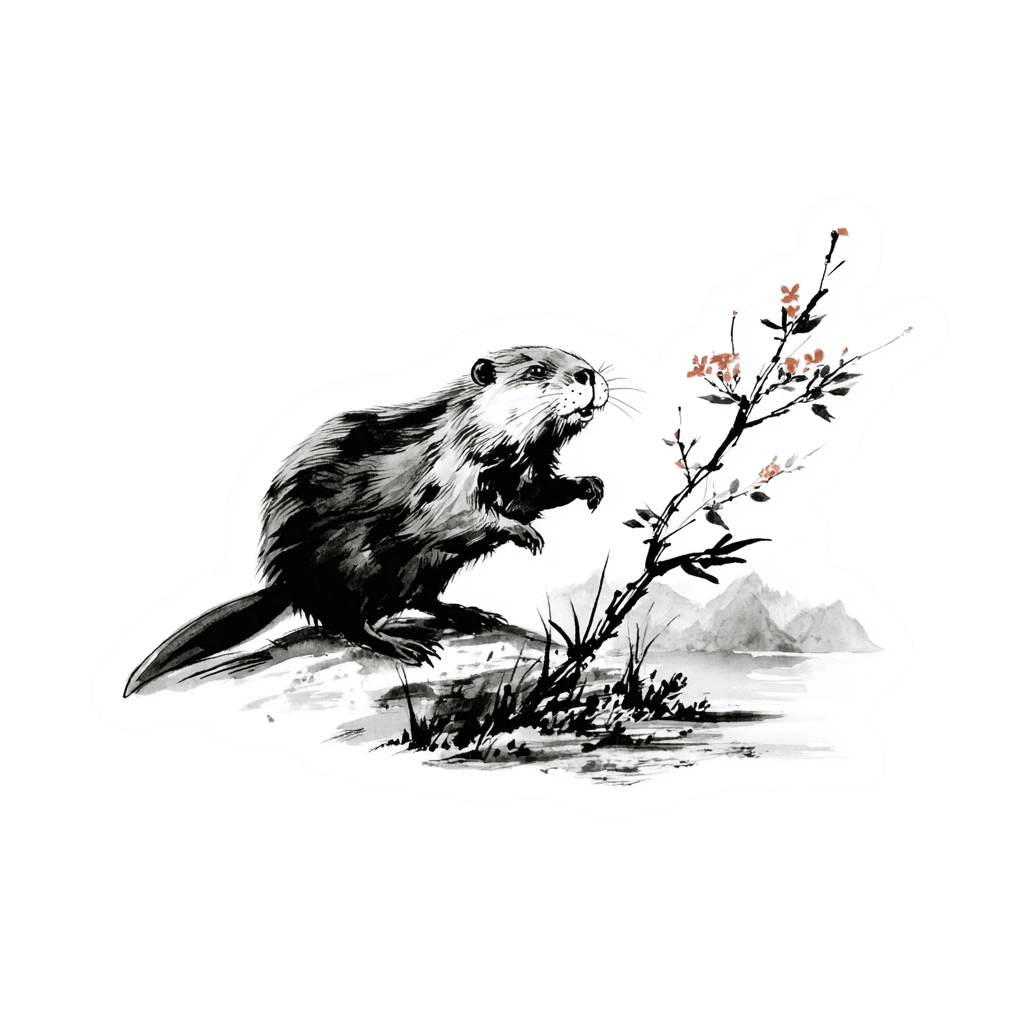 Beaver & Blossom Art