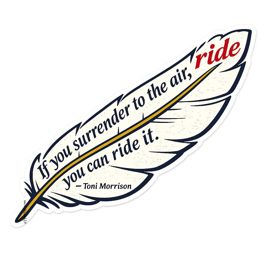 Toni Morrison Feather Sticker