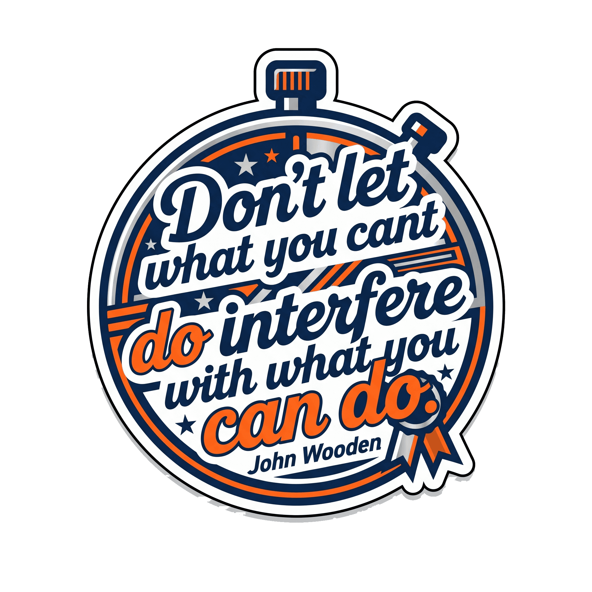John Wooden Can-Do Spirit Sticker