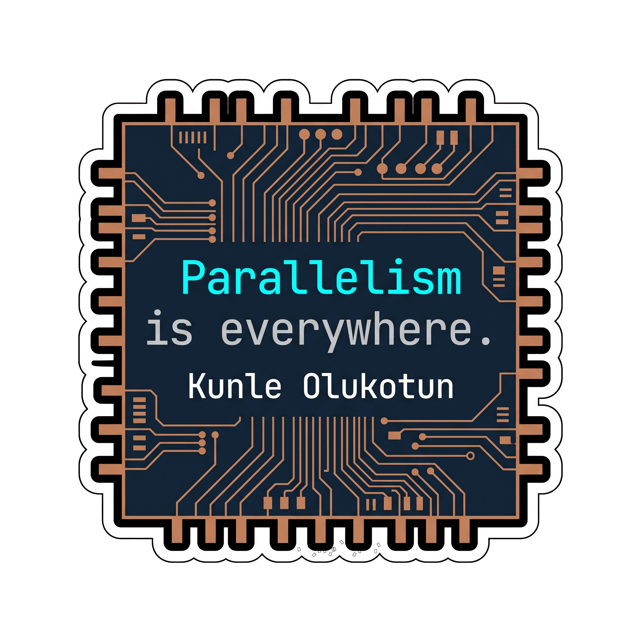 Discover Parallelism Everywhere Quote Sticker