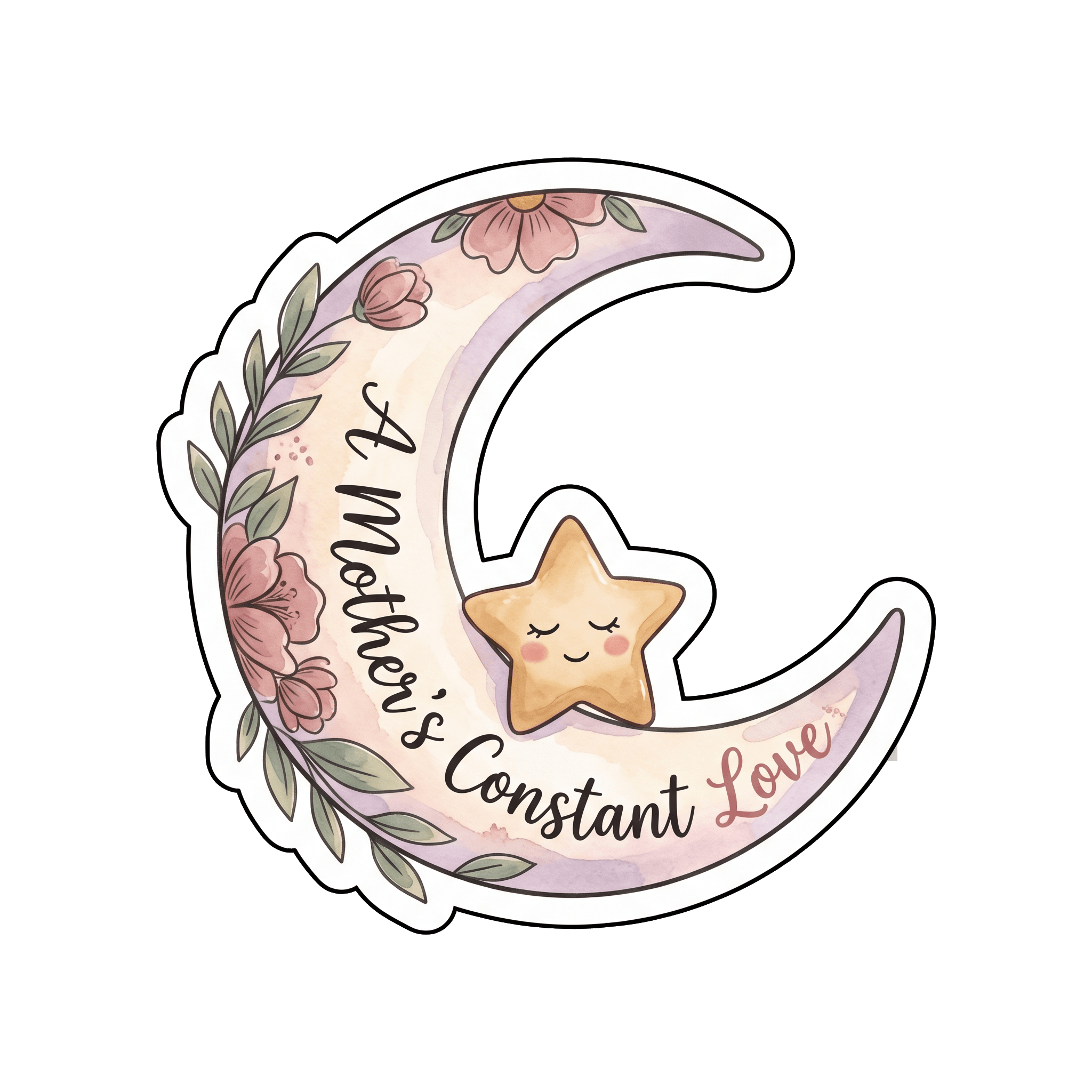 Mother's Love Crescent Moon Floral