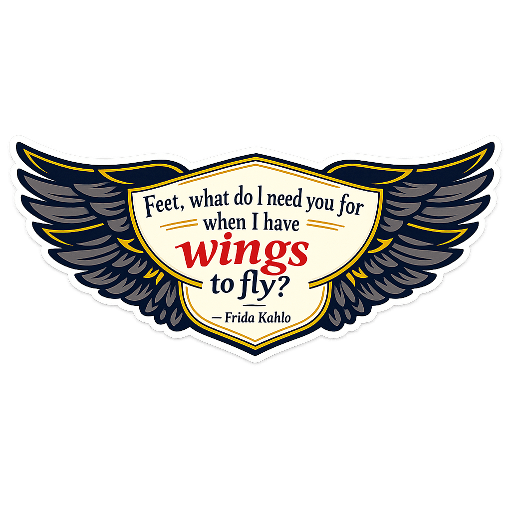 Frida Kahlo Wings of Freedom Emblem