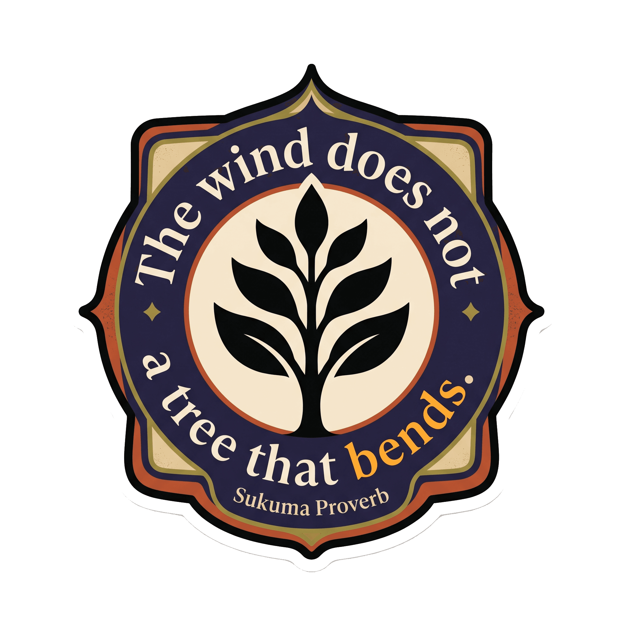 Bending Branch Wisdom Proverb Sticker