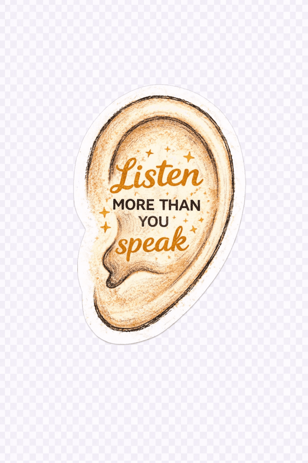 Listen More Textured Art