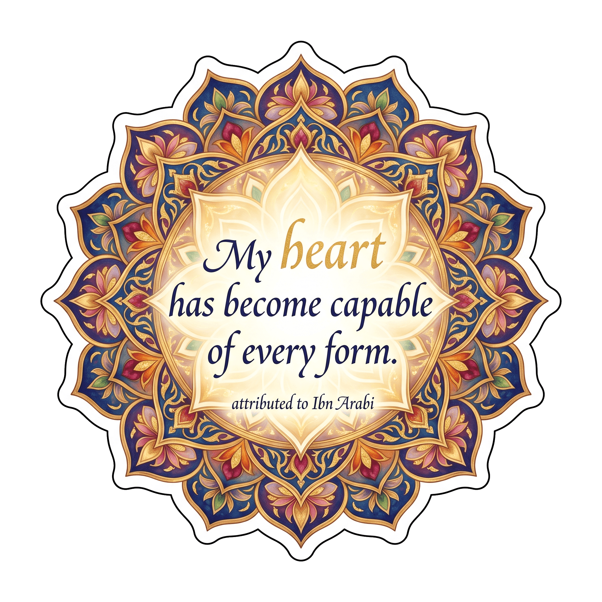 Capable of Every Form Mandala Sticker