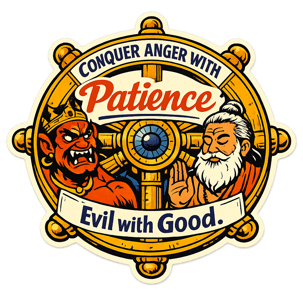 Patience Over Anger Wisdom Emblem