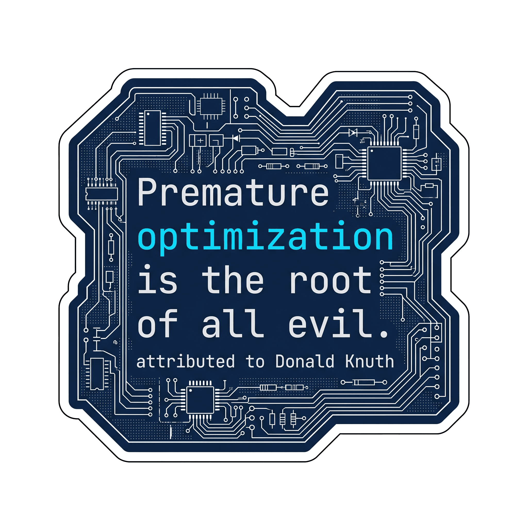 Knuth's Optimization Insight Circuit Board
