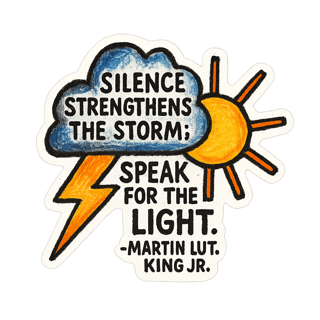 Storm & Light MLK Quote Decoration