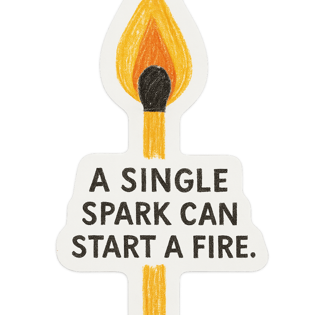 Single Spark Quote Decal