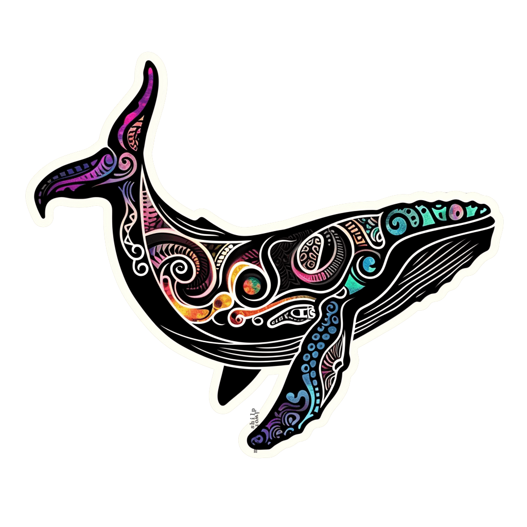 Colorful Mandala Whale