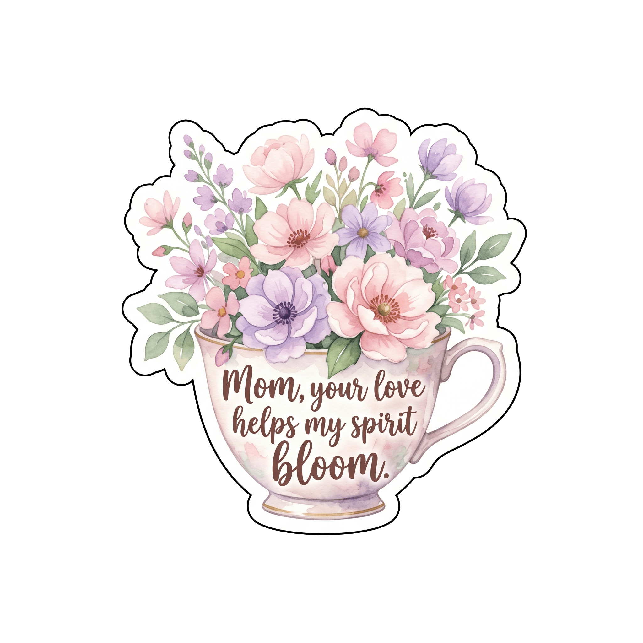 Mom's Love Blooms Sticker