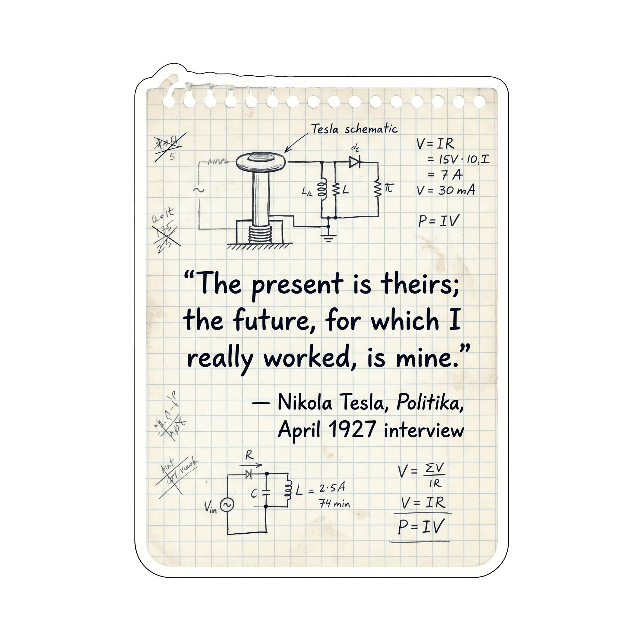 Tesla's Enduring Future Vision Sticker