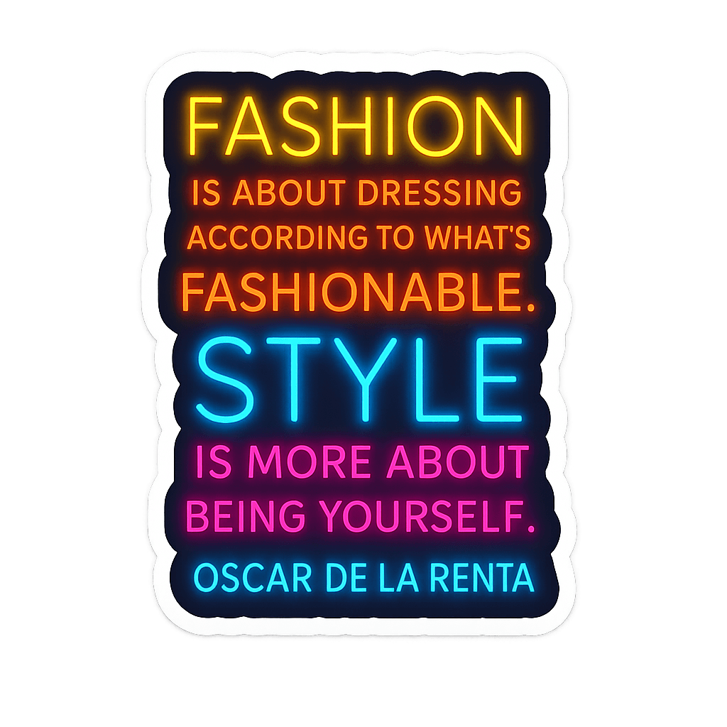 Oscar de la Renta Style Wisdom Neon Statement