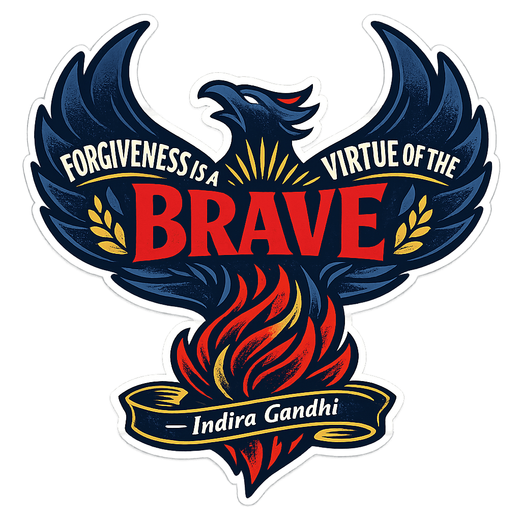 Indira Gandhi Forgiveness Virtue Phoenix Emblem
