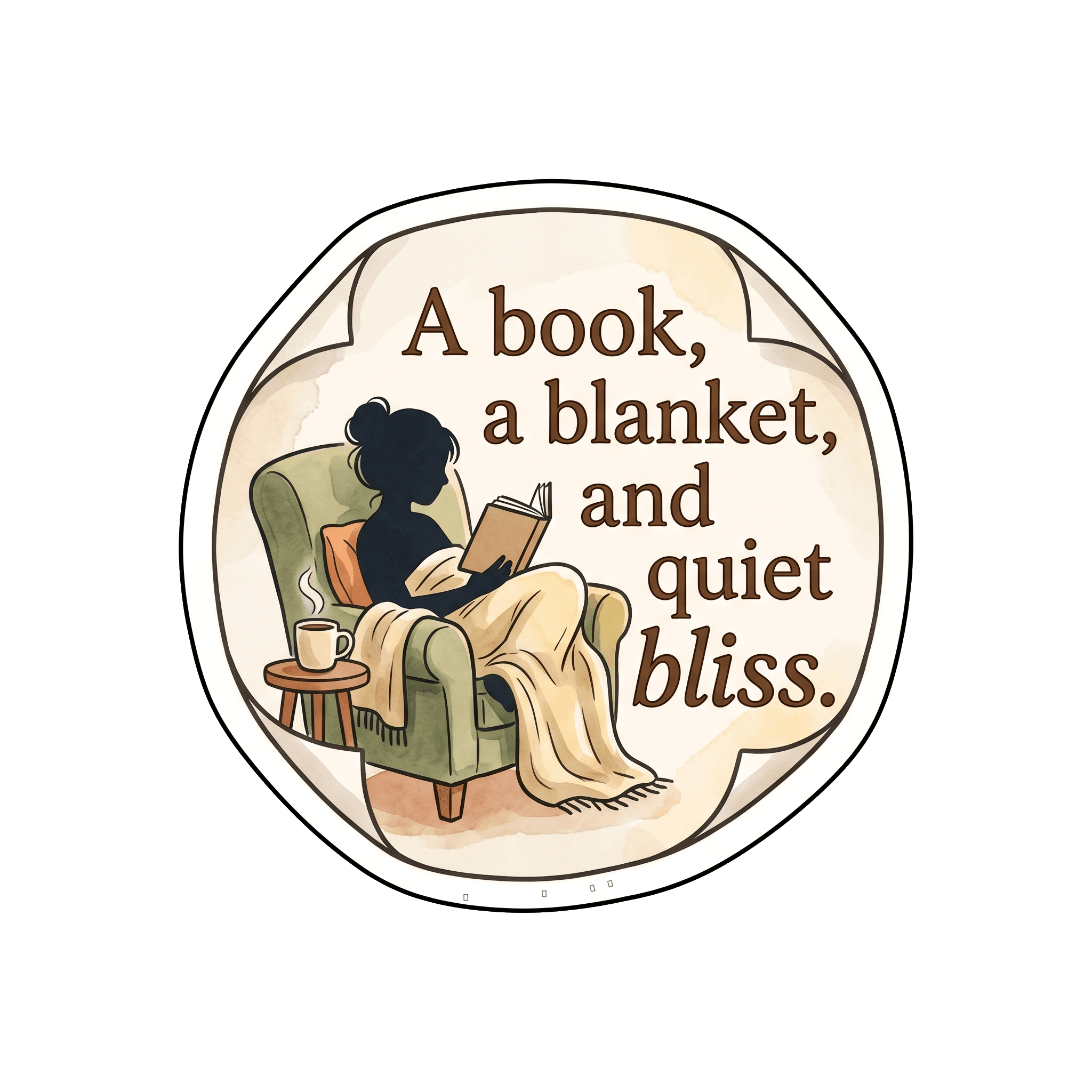 Cozy Reading Moment Illustration