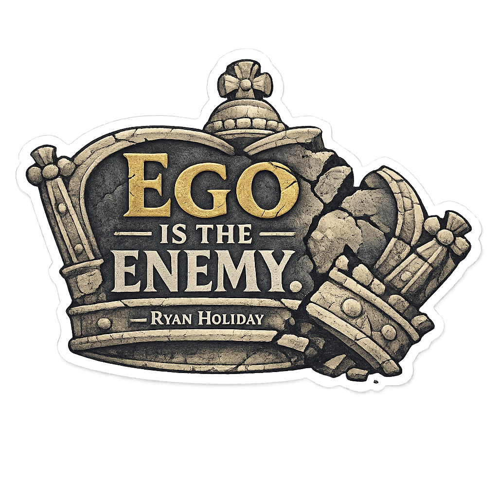 Ego is the Enemy Stoic Wisdom Emblem