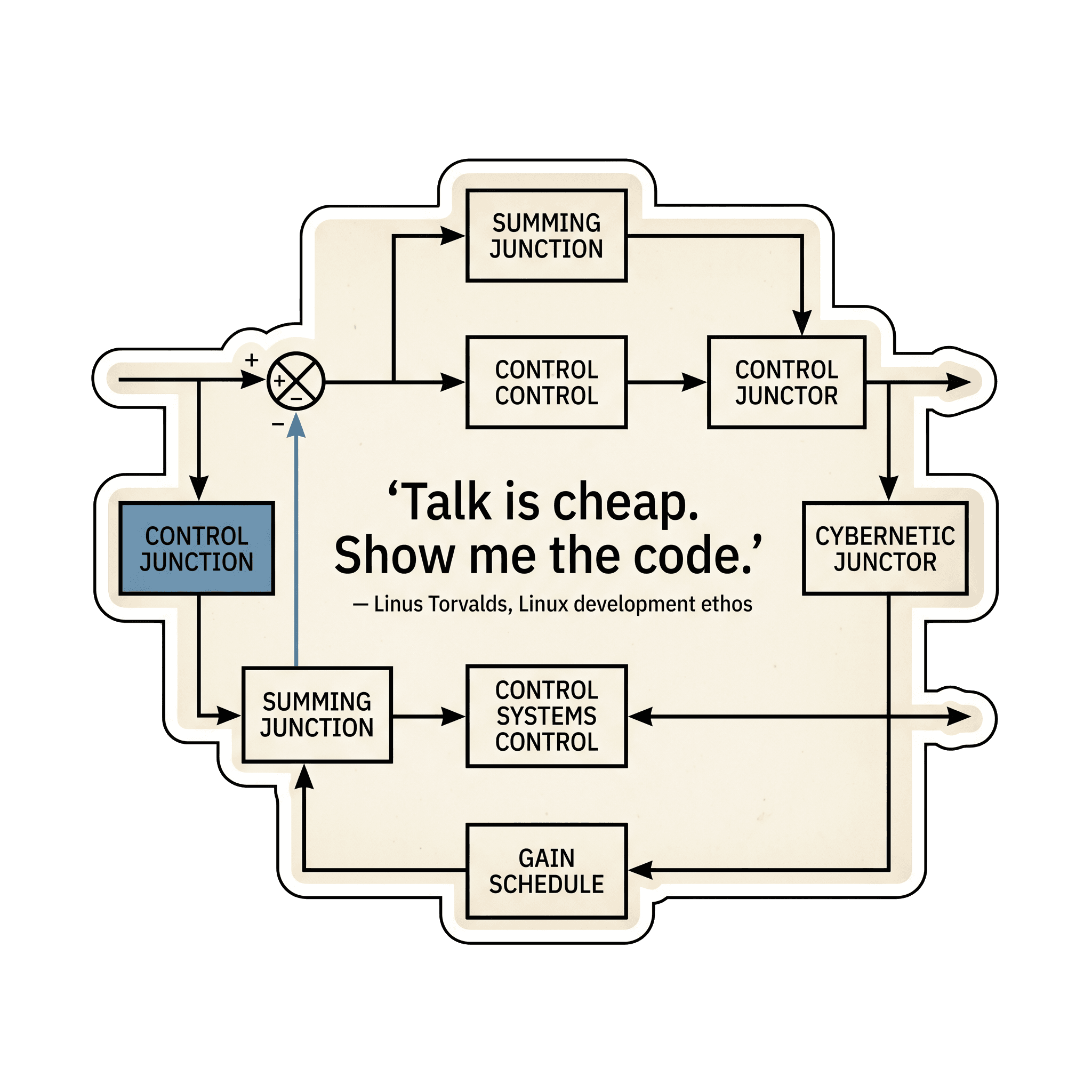 Linus Torvalds Code Ethos Cybernetic Diagram