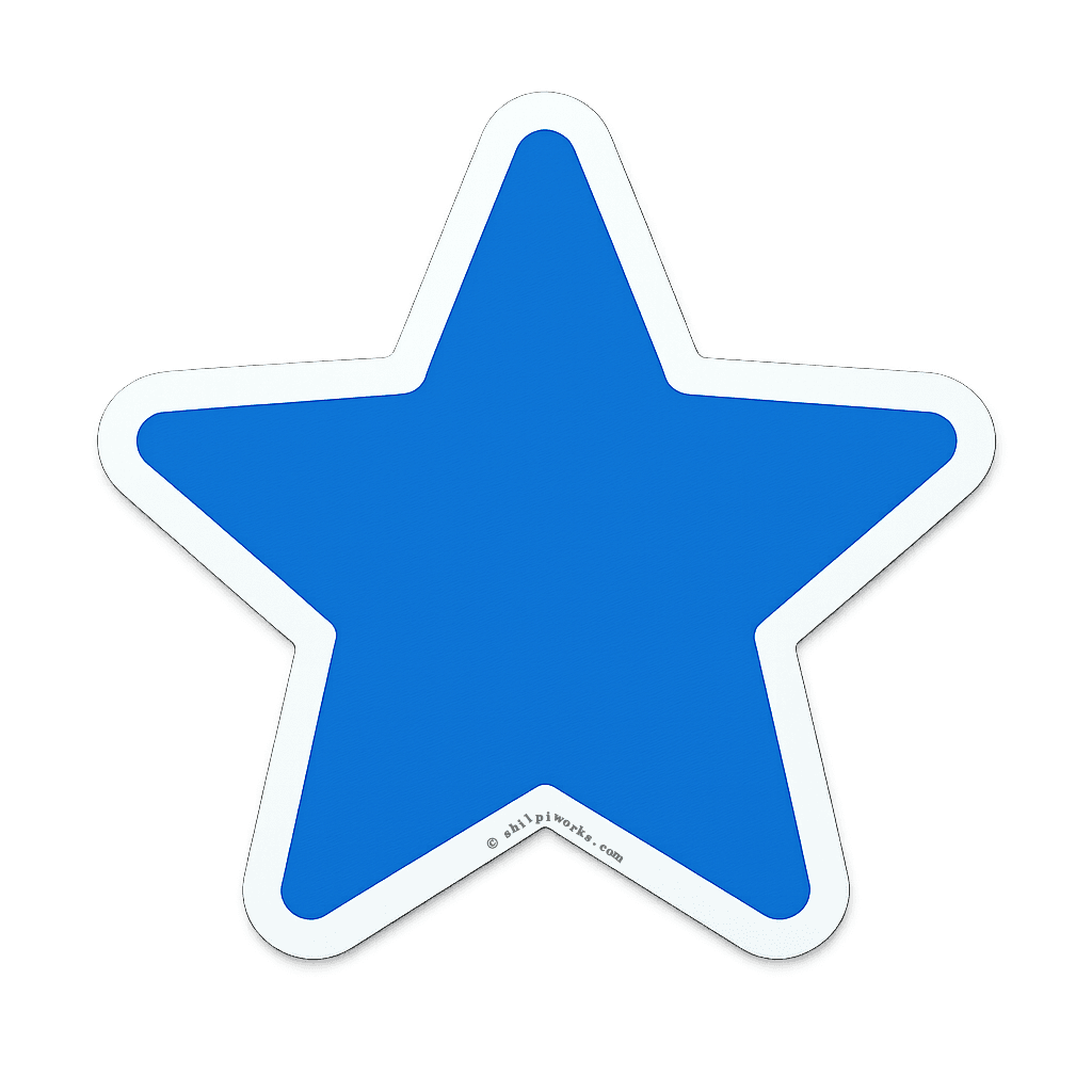 Blue Star Shape