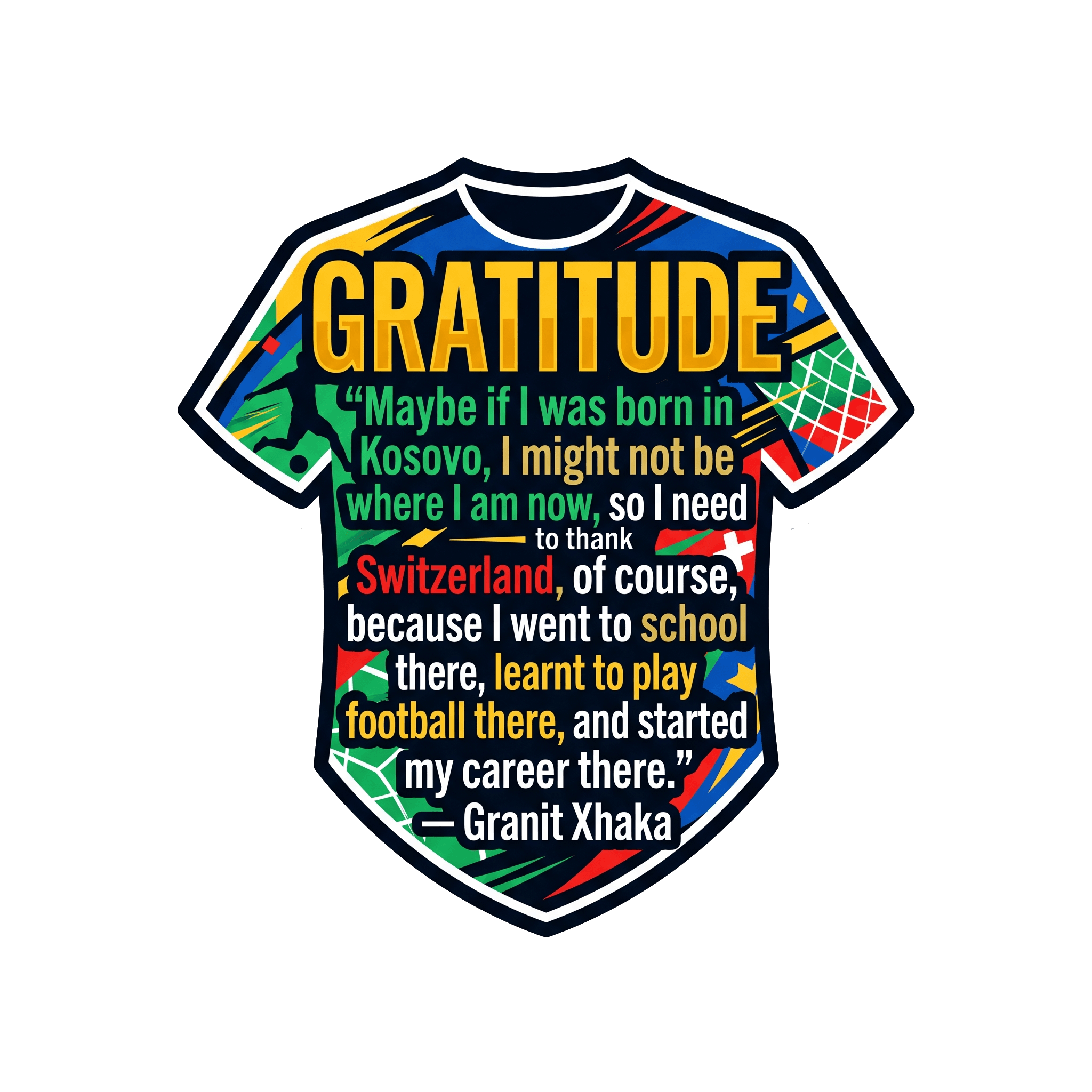Xhaka's Swiss Gratitude Journey Sticker