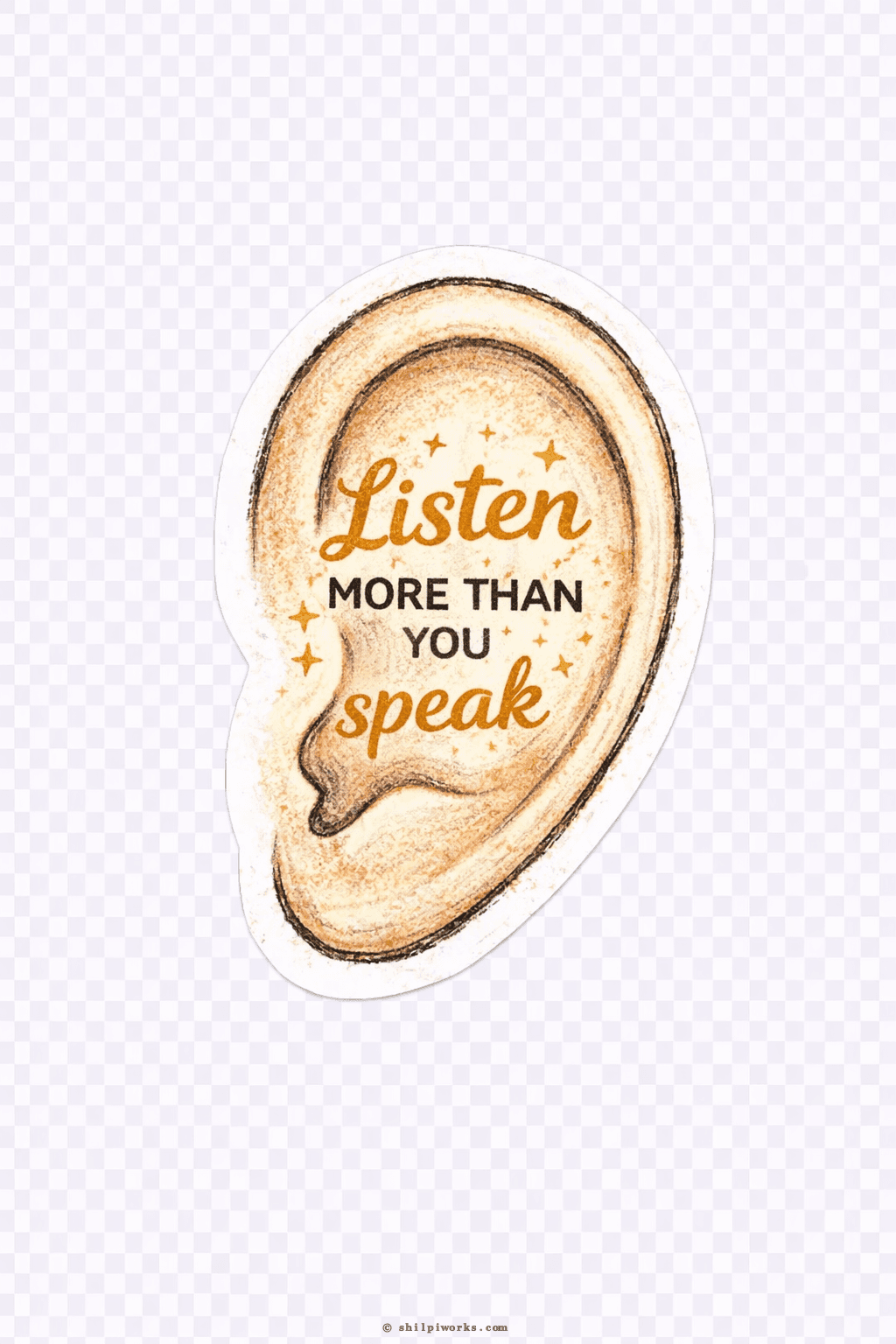 Listen More Textured Art