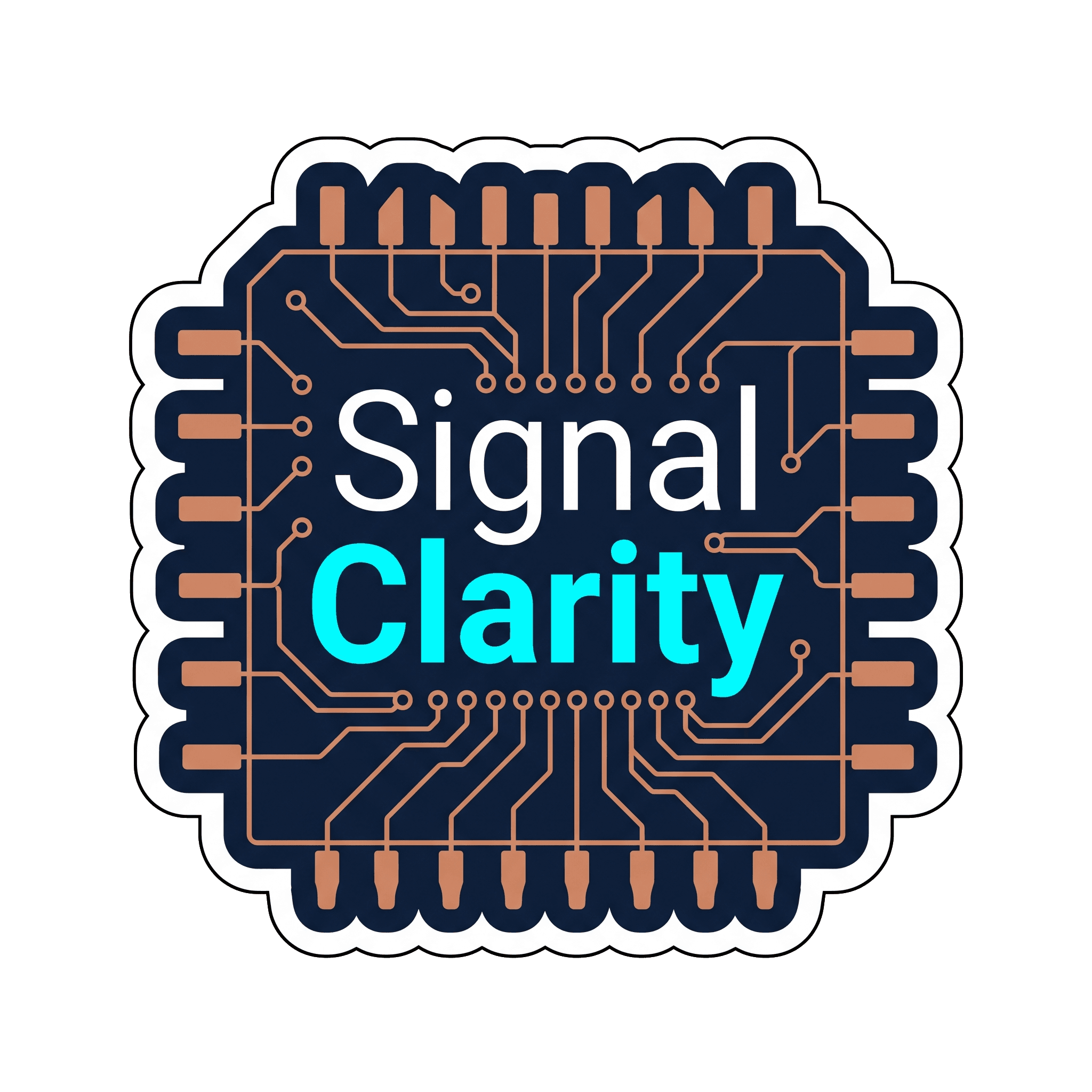 Digital Clarity Circuit Board Emblem