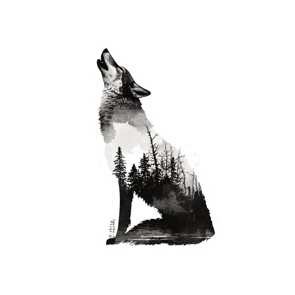 Howling Wolf Forest Scene