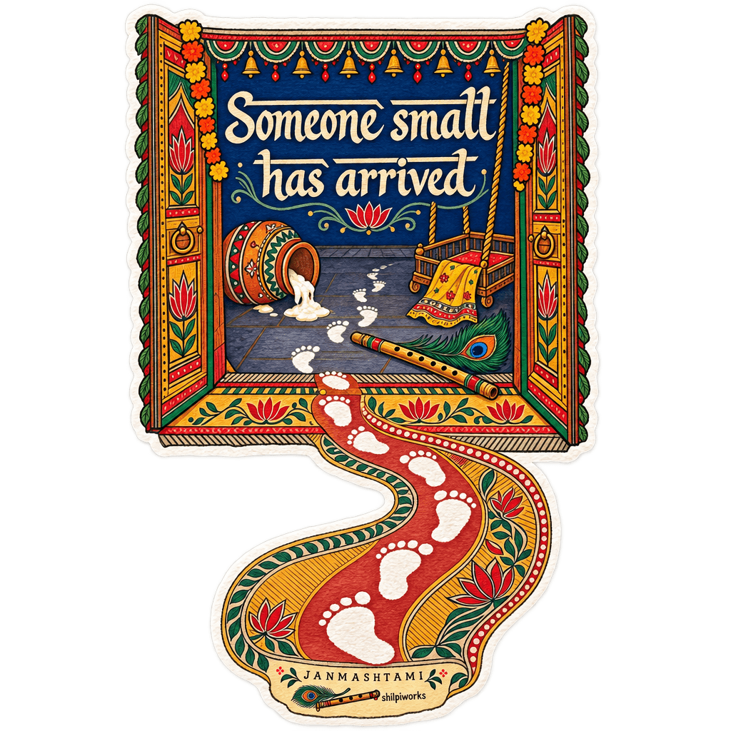 Little Divine Arrival Quote Sticker