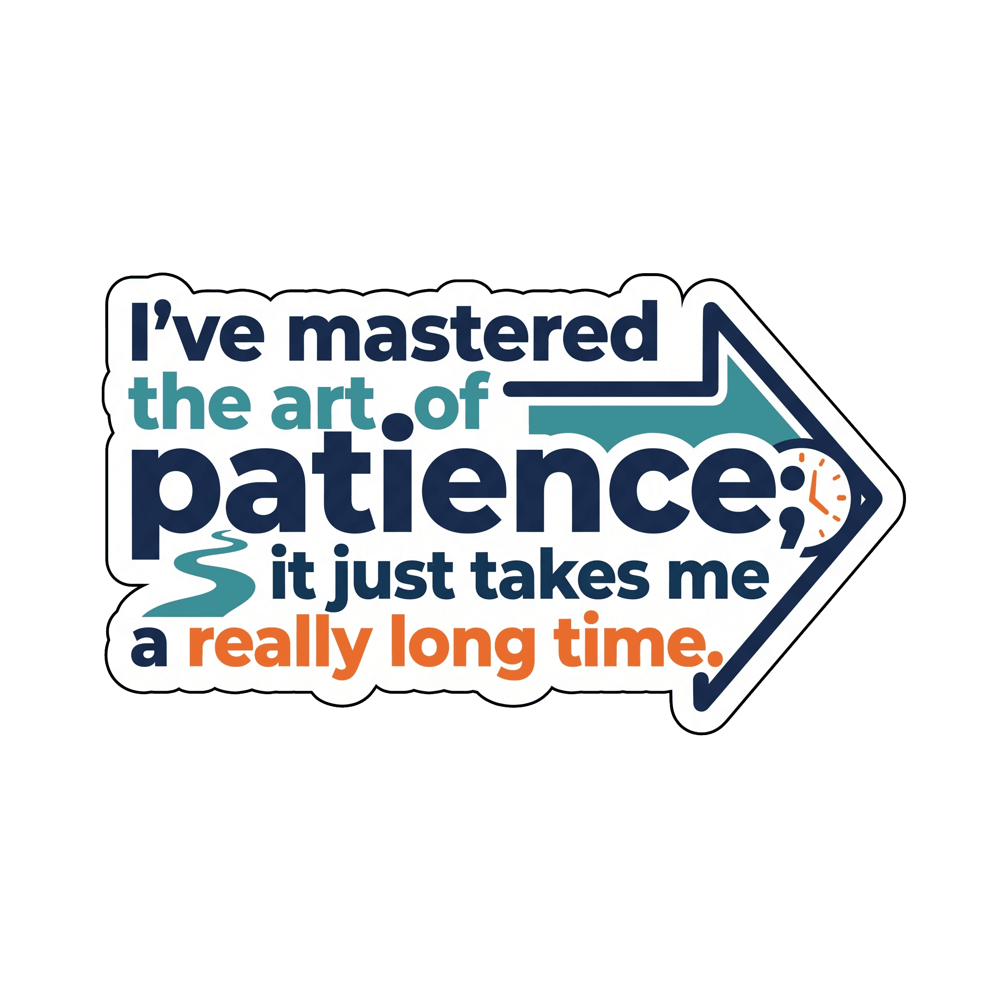 Twisted Patience Quote Sticker